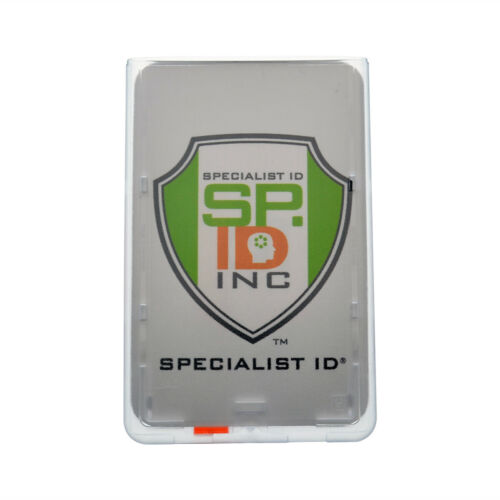 10 Pack Lot - Magnetic Vertical 2-Card ID Badge Holders - For